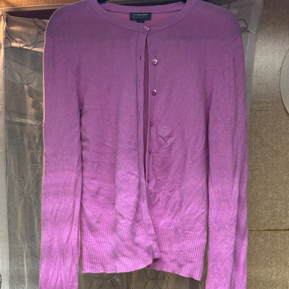 CLASSIQUES ENTIER pink Y2K Cardigan Sweater